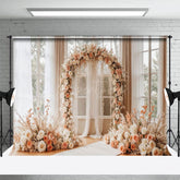 Aperturee - Aperturee Floral Arch Bright View Windows Wedding Backdrop